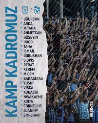 Trabzonspor, Süper Lig'deki Başakşehir maçı öncesi kamp kadrosunu belirledi
